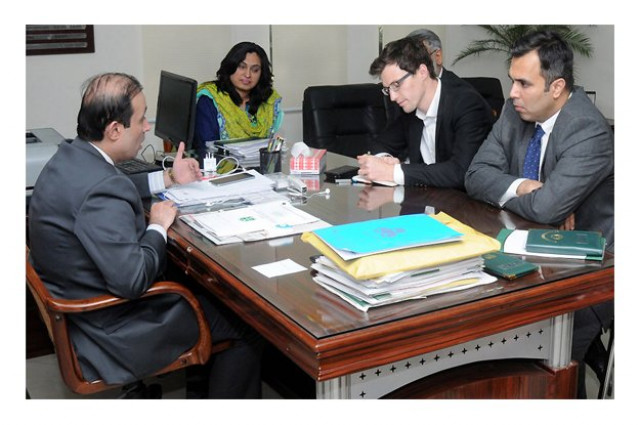 tevta chairman speaking to the uk s department for international development dfid head ben french at the tevta secretariat photo nni tevta chairman speaking to the uk s department for international development dfid head ben french at the tevta secretariat photo nni