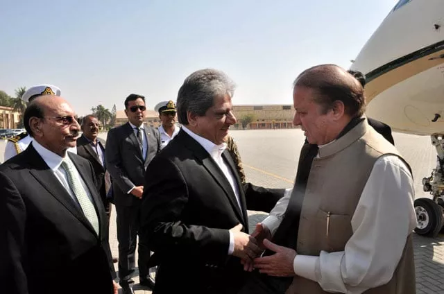 prime minister nawaz sharif is being received by sindh governor dr ishratul ebad khan and sindh chief minister syed qaim ali shah at karachi airport on february 26 2016 photo pid prime minister nawaz sharif is being received by sindh governor dr ishratul ebad khan and sindh chief minister syed qaim ali shah at karachi airport on february 26 2016 photo pid