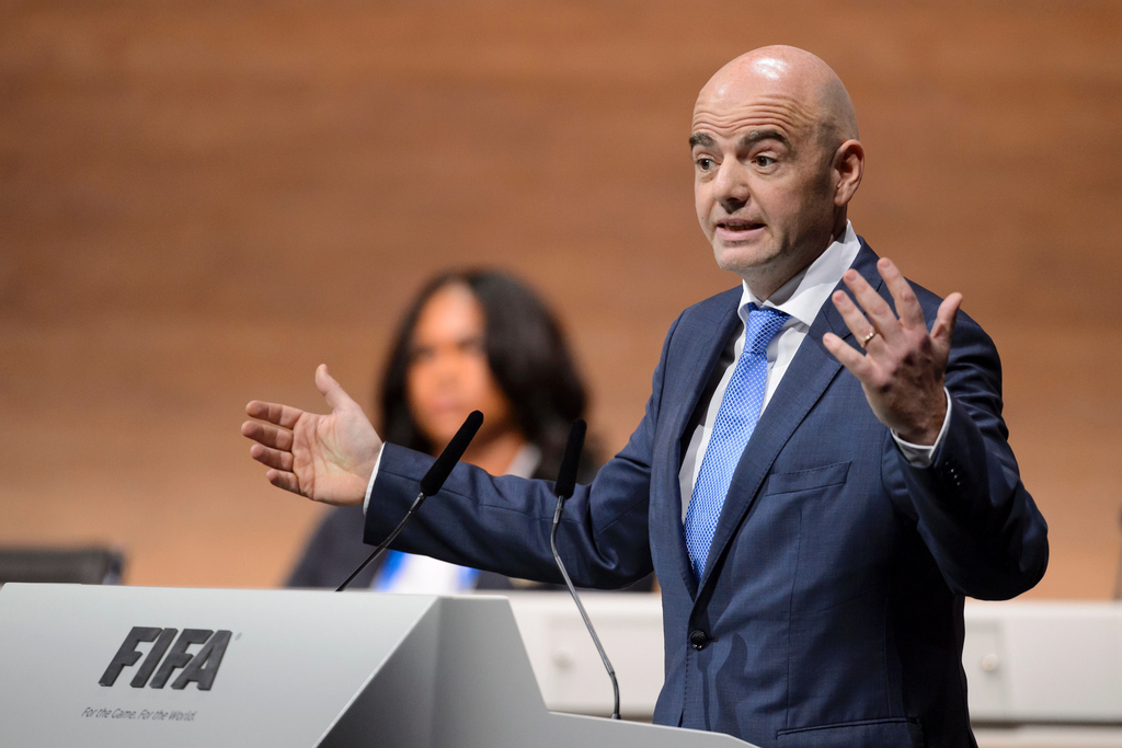 gianni infantino delivers a speech at the fifa electoral congress on february 26 2016 in zurich photo afp