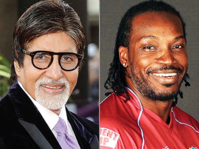 bachchan stumped by gayle bachchan stumped by gayle