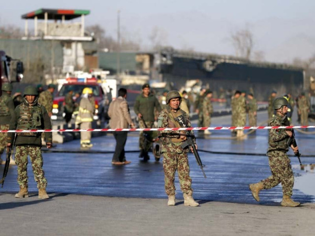 afghan soldiers keep watch at the site of the attack in kabul photo reuters afghan soldiers keep watch at the site of the attack in kabul photo reuters