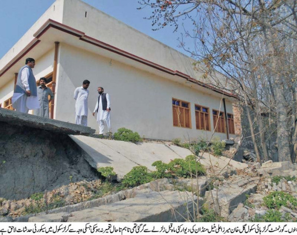 the wall of government girls high school gul han mirza ali khel mandan in bannu that collapsed during the october 2015 earthquake has not been repaired yet the school remains exposed to security threats photo express the wall of government girls high school gul han mirza ali khel mandan in bannu that collapsed during the october 2015 earthquake has not been repaired yet the school remains exposed to security threats photo express