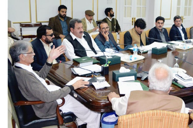 chief minister pervez khattak presiding over a meeting at the cm secretariat photo nni chief minister pervez khattak presiding over a meeting at the cm secretariat photo nni