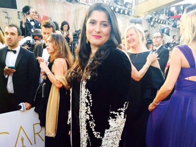 sharmeen obaid chinoy dazzles in black at the oscars