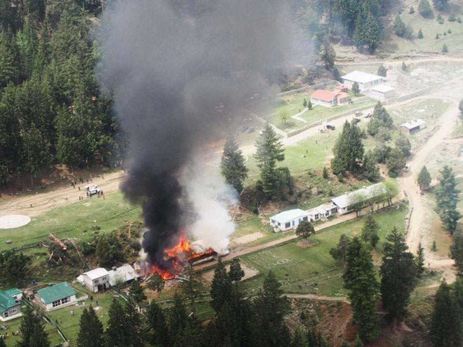 a file photo of an army helicopter crash in gilgit