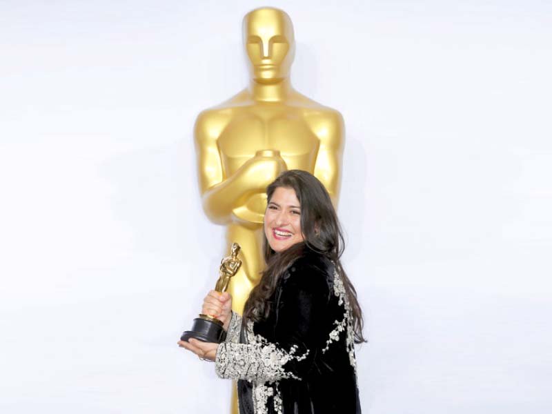 sharmeen poses with her oscar photo reuters