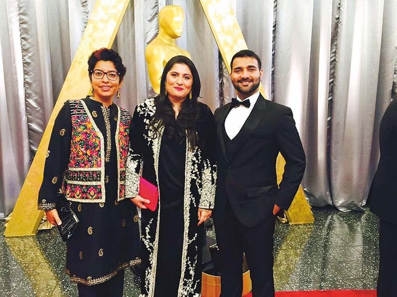 asad flanked by sharmeen and haya photo publicity