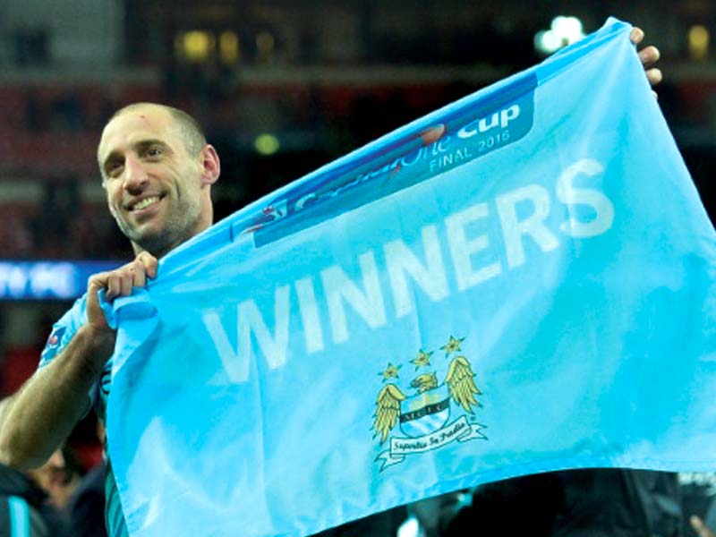 manchester city defender zabaleta believes winning the league cup for the second time in three years will inspire them to additional success photo afp