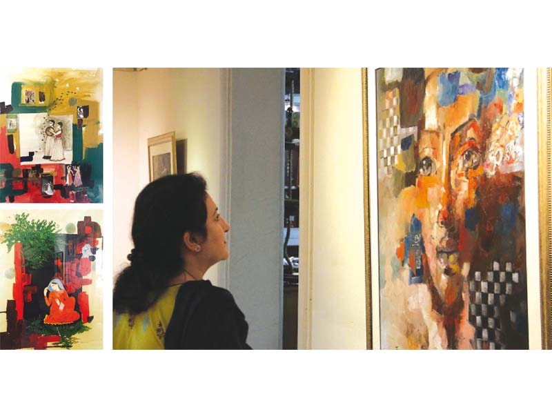 female artists displayed their work ahead of international women day photos hafsah sarfraz express