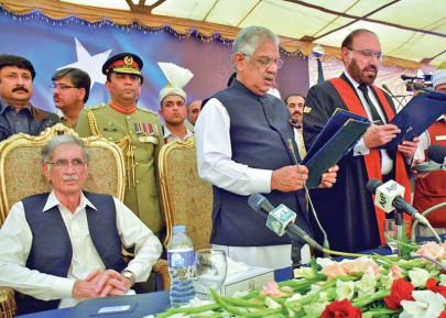 jhagra takes oath as k p governor at large loud ceremony jhagra takes oath as k p governor at large loud ceremony