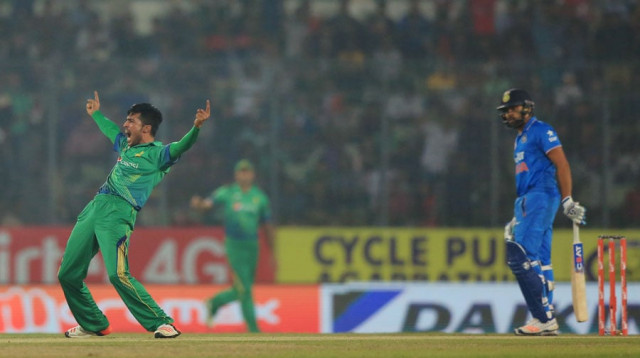 mohammad amir trapped rohit sharma in front off the second ball india v pakistan asia cup mirpur february 27 2016 photo afp mohammad amir trapped rohit sharma in front off the second ball india v pakistan asia cup mirpur february 27 2016 photo afp