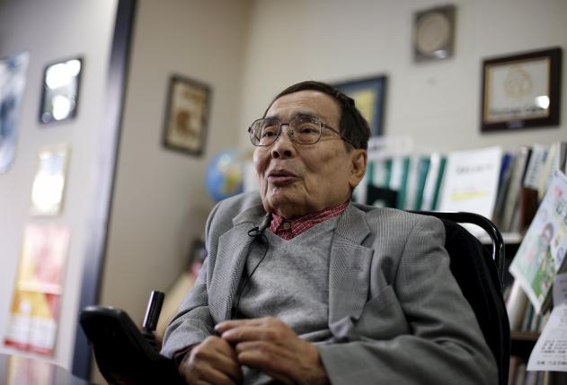 president of the non profit human care association shoji nakanishi 72 who has been wheel chair bound since a spinal cord injury at age 21 speaks during an interview with reuters in tokyo japan february 18 2016 photo reuters