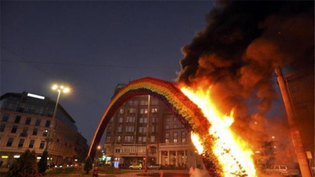 a rainbow installation in warsaw symbolising diversity was set on fire by far right demonstrators photo reuters a rainbow installation in warsaw symbolising diversity was set on fire by far right demonstrators photo reuters
