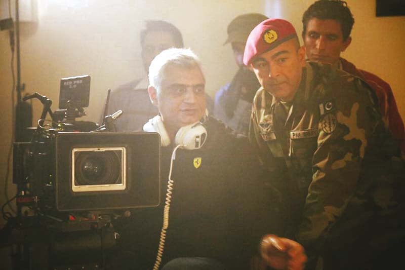 rana and shaan shahid on the sets of yalghaar photo publicity