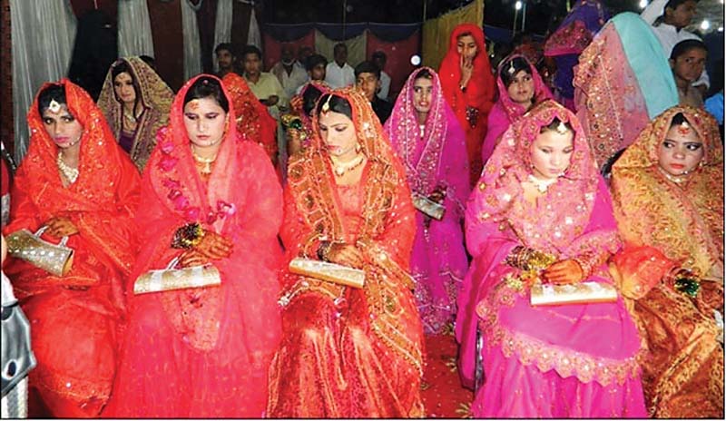 step welfare an ngo organised the mass wedding ceremony at lab e mehran on saturday night photo express