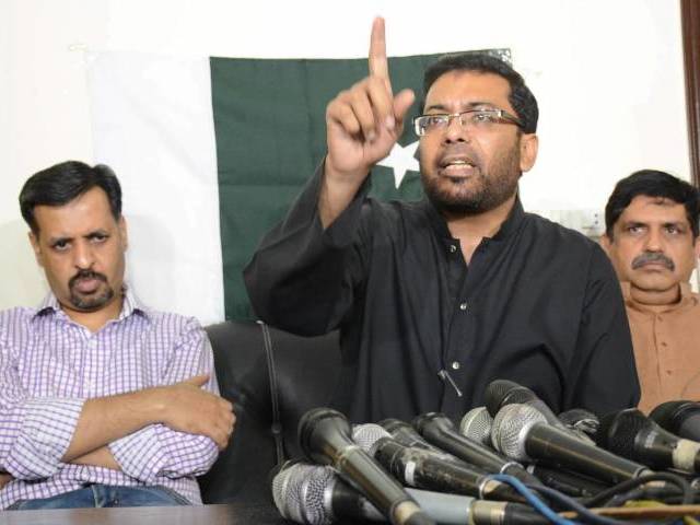 dr sagheer ahmed addresses a press conference in karachi on march 7 2016 photo mohammad azeem express