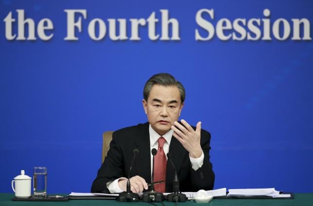 china 039 s foreign minister wang yi gestures as he speaks during a news conference on the sidelines of the national people 039 s congress in beijing china march 8 2016 photo reuters