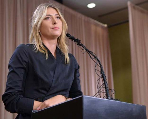 maria sharapova speaks to the media announcing a failed drug test after the australian open during a press conferencein los angeles califonia march 7 2016 mandatory credit jayne kamin oncea usa today sports maria sharapova speaks to the media announcing a failed drug test after the australian open during a press conferencein los angeles califonia march 7 2016 mandatory credit jayne kamin oncea usa today sports