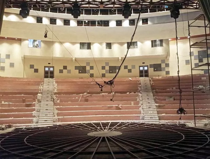 nishtar hall being renovated photo express nishtar hall being renovated photo express