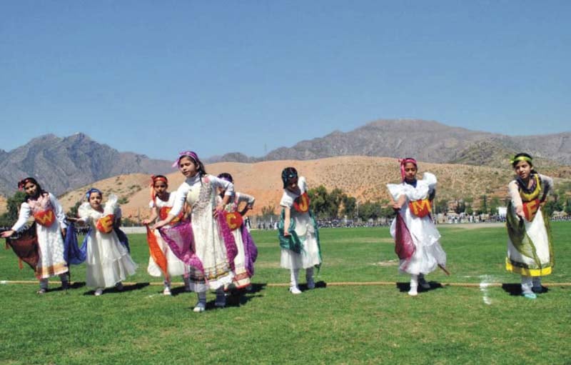 children perform at the opening ceremony of kohat u 23 games at kohat sports complex photo express