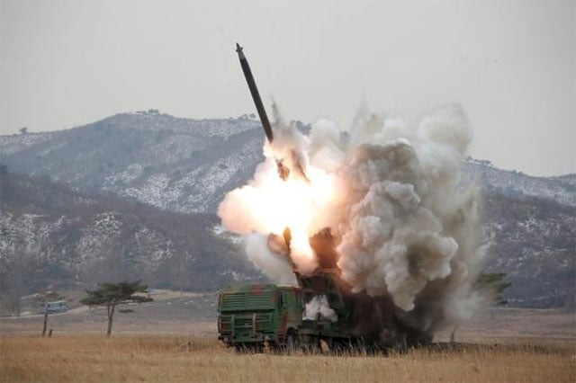 a new multiple launch rocket system is test fired in this undated photo released by north korea 039 s korean central news agency kcna in pyongyang march 4 2016 photo reuters a new multiple launch rocket system is test fired in this undated photo released by north korea 039 s korean central news agency kcna in pyongyang march 4 2016 photo reuters