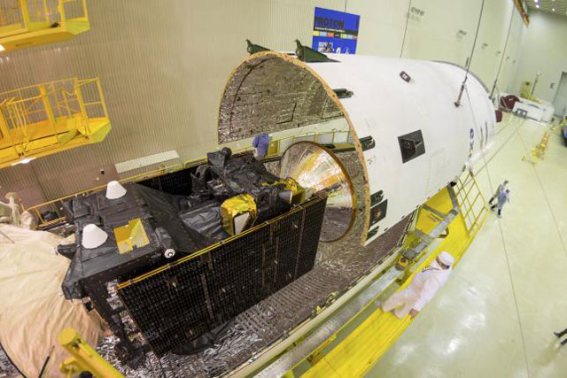 the exomars 2016 spacecraft composite comprised of the trace gas orbiter and schiaparelli is seen during the encapsulation within the launcher fairing at the baikonur cosmodrome kazakhstan in this handout photo released by european space agency esa on march 2 2016 photo reuters