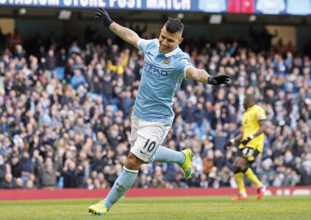 sergio aguero is integral to city s title chances and highlighted his importance with a brace against aston villa in their last match photo afp sergio aguero is integral to city s title chances and highlighted his importance with a brace against aston villa in their last match photo afp