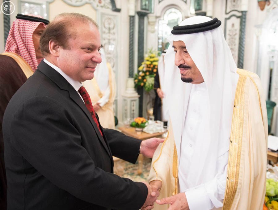 prime minister nawaz sharif meets saudi king salman bin abdul aziz photo courtesy spa