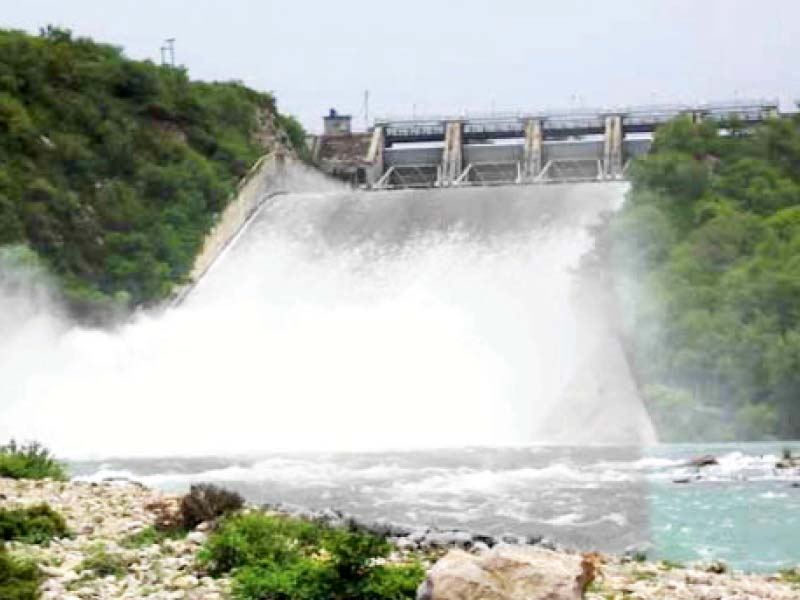 the spillway was opened after the dam reached its maximum conservation level photo file