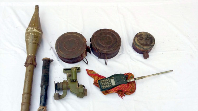 arms and ammunition seized during fc raid in balochistan on sunday photo express arms and ammunition seized during fc raid in balochistan on sunday photo express