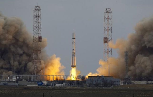 the proton m rocket carrying the exomars 2016 spacecraft to mars blasts off from the launchpad at the baikonur cosmodrome kazakhstan march 14 2016 photo reuters