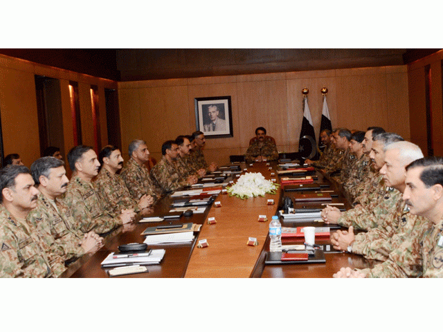 army chief general raheel sharif chairs corps commander conference at the ghq in rawalpindi on march 14 2016 photo ispr army chief general raheel sharif chairs corps commander conference at the ghq in rawalpindi on march 14 2016 photo ispr