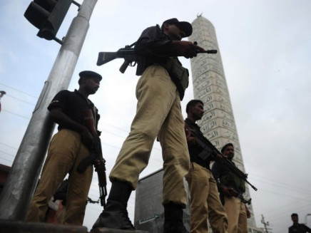 a file photo of karachi policemen photo afp