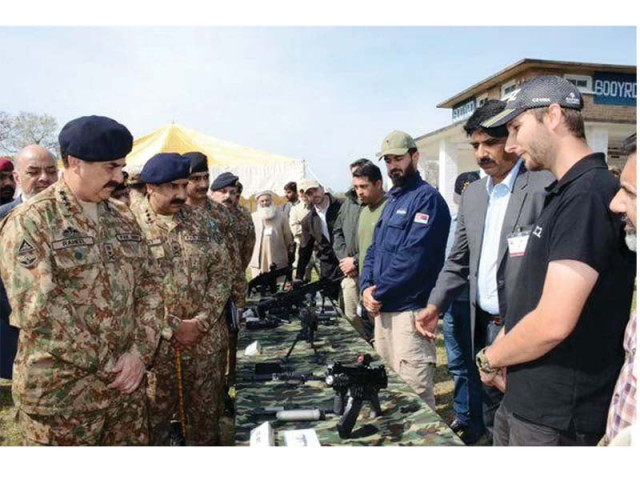 general raheel sharif inspects arms and ammunition during his visit to pof wah on tuesday photo ppi general raheel sharif inspects arms and ammunition during his visit to pof wah on tuesday photo ppi