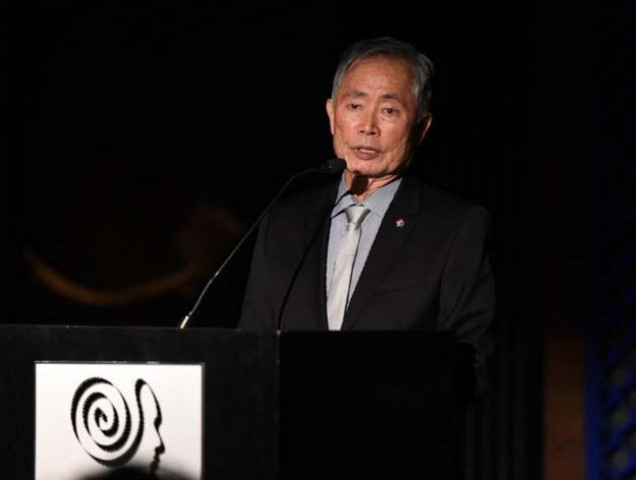 actor george takei speaks onstage during 2015 new york film critics circle awards at tao downtown on january 4 2016 in new york city photo afp actor george takei speaks onstage during 2015 new york film critics circle awards at tao downtown on january 4 2016 in new york city photo afp