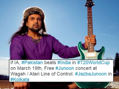 salman ahmad promises free junoon concert at wagah border if pakistan beats india in t20 salman ahmad promises free junoon concert at wagah border if pakistan beats india in t20