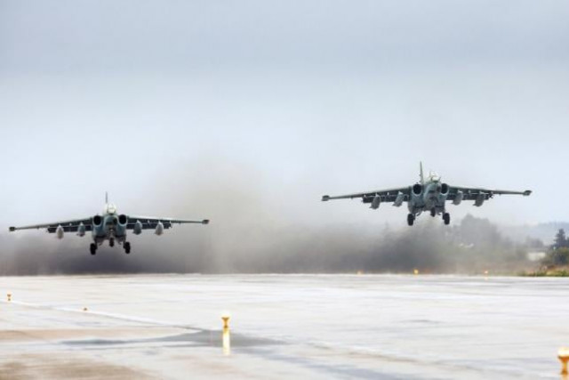 russian sukhoi su 25 fighter jets take off as part of the withdrawal of russian troops from syria at hmeymim airbase syria march 16 2016 photo reuters russian sukhoi su 25 fighter jets take off as part of the withdrawal of russian troops from syria at hmeymim airbase syria march 16 2016 photo reuters
