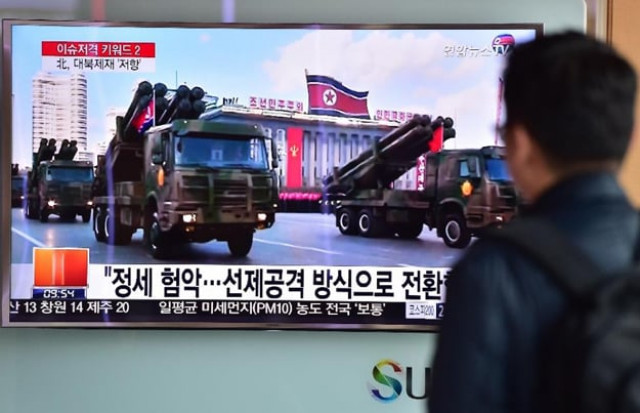 a man in seoul watches a news report on north korean missiles on parade in pyongyang on march 4 2016 photo afp a man in seoul watches a news report on north korean missiles on parade in pyongyang on march 4 2016 photo afp