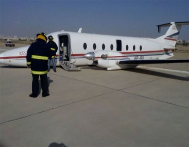 two injured as charter plane crash lands at karachi airport