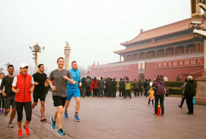facebook ceo enjoys smoggy beijing run ahead of forum