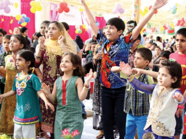 the party had a number of children friendly activities such as a magic show and an aerobic session photo aysha saleem express the party had a number of children friendly activities such as a magic show and an aerobic session photo aysha saleem express