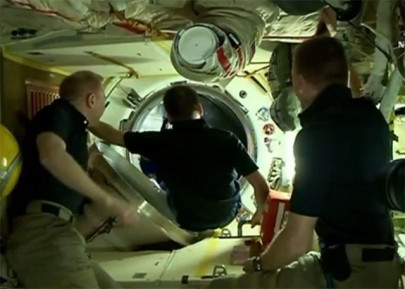 russian spacecraft with us grandpa onboard docks at space station