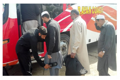 small scale rehearsal bus drivers practise body luggage check small scale rehearsal bus drivers practise body luggage check