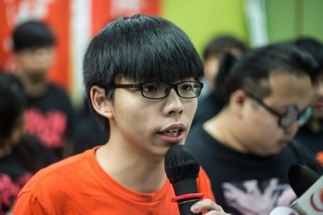 joshua wong speaks at a press conference in hong kong on march 20 2016 photo afp joshua wong speaks at a press conference in hong kong on march 20 2016 photo afp