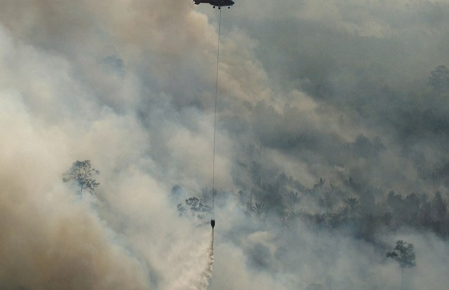 a helicopter near the village of bokor meranti islands regency riau province indonesia march 15 2016 in this photo taken by antara foto photo reuters