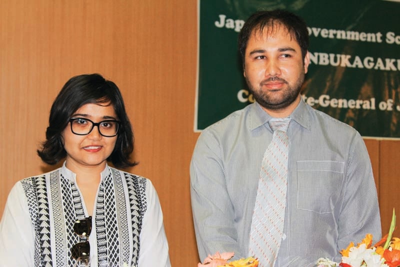 amena rehman from karachi and asad ali from quetta have been given scholarships to study in japan by the japanese government photo aysha saleem express