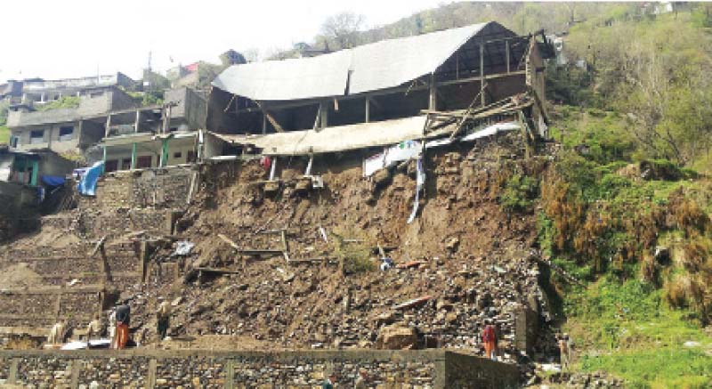 landslide triggered by heavy rains affected several areas in murree kotli sattian ajk and khyber pakhtunkhwa photo online file