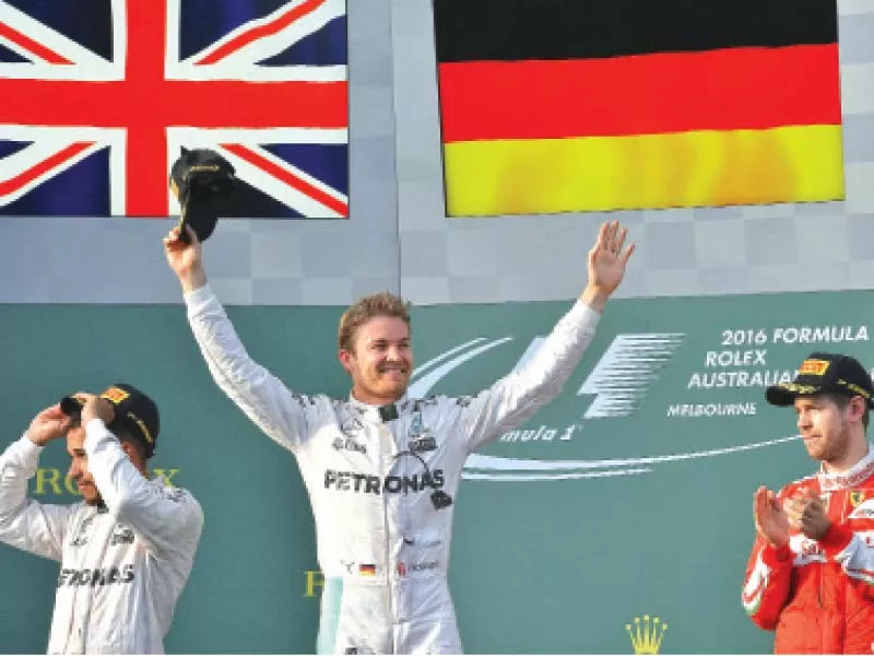 the german won his fourth straight grand prix and 15th overall after stringing together the final three races of 2015 to beat his mercedes rival hamilton by eight seconds photo afp the german won his fourth straight grand prix and 15th overall after stringing together the final three races of 2015 to beat his mercedes rival hamilton by eight seconds photo afp