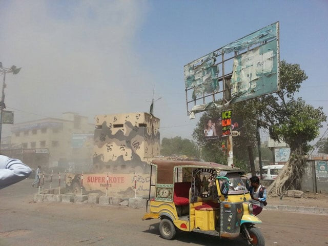 a rangers checkpost that came under attack in karachi 039 s korangi area on march 21 2016 photo express a rangers checkpost that came under attack in karachi 039 s korangi area on march 21 2016 photo express