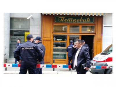 man blows himself up in belgrade bakery